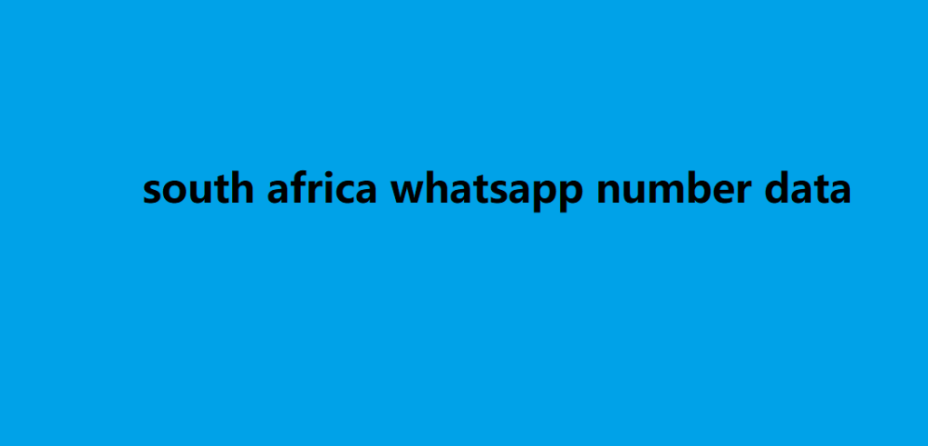 south africa whatsapp number data