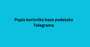 Popis korisnika baze podataka Telegrama