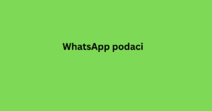 WhatsApp podaci