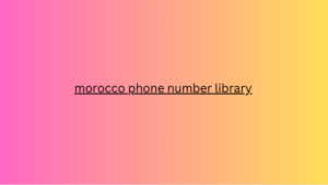 morocco phone number library