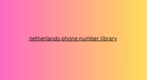 netherlands phone number library