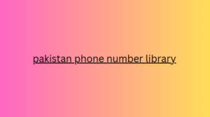 pakistan phone number library