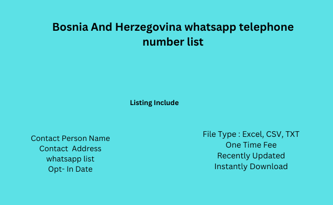 Bosnia And Herzegovina whatsapp telephone number list