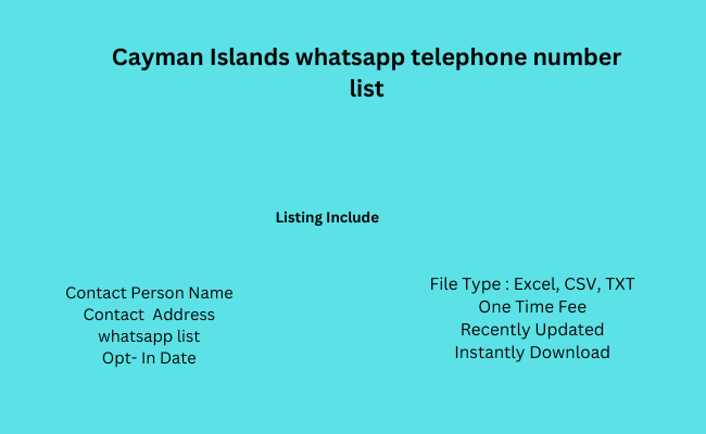 Cayman Islands whatsapp telephone number list