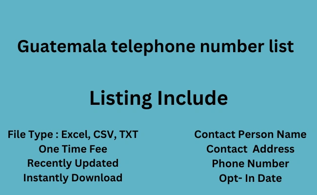 Guatemala telephone number list