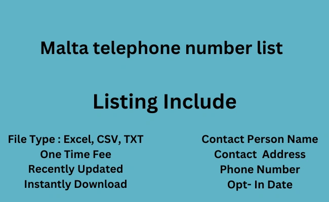 Malta telephone number list