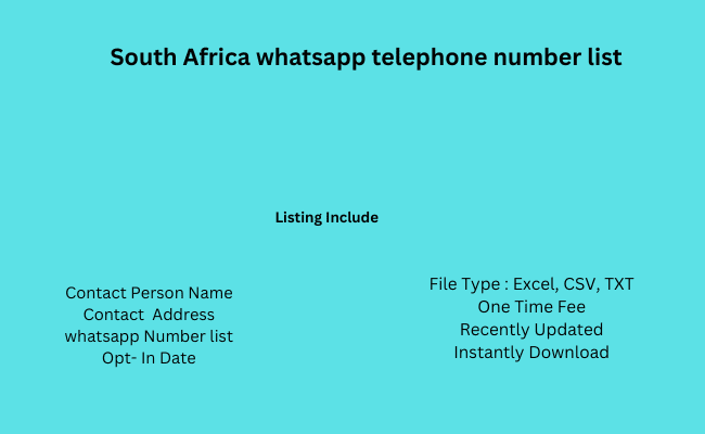 South Africa whatsapp telephone number list