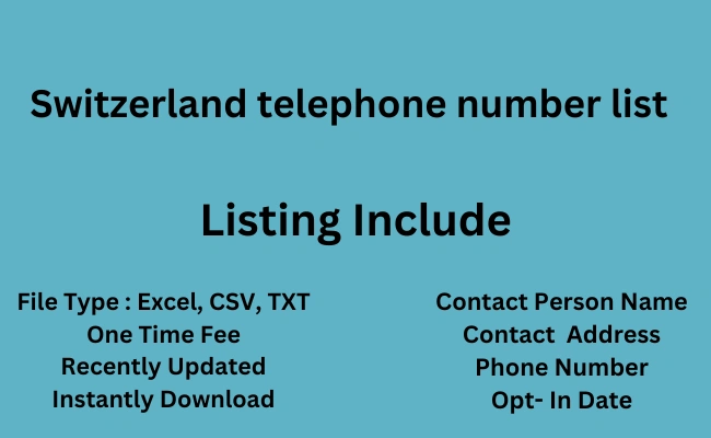 Switzerland telephone number list