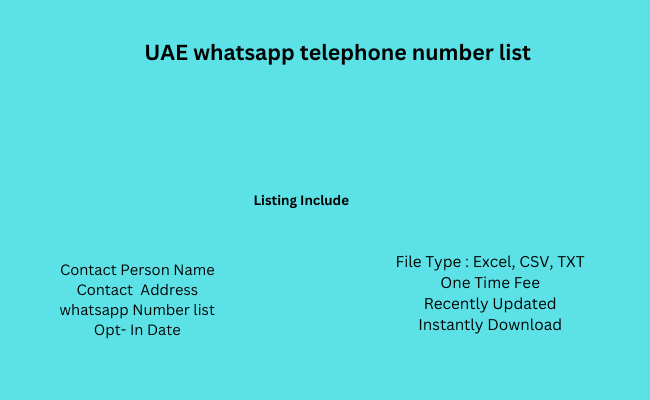 UAE whatsapp telephone number list